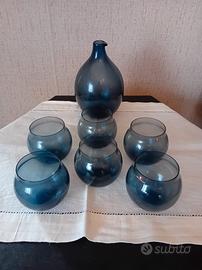 set 6 bicchieri e bottiglia in vetro made in Finla