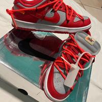 Nike dunk low x off white Red University
