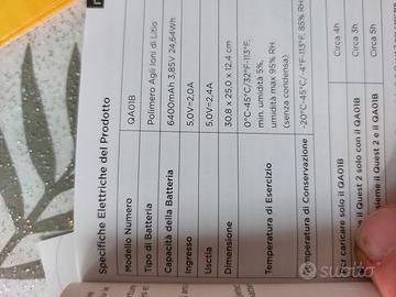 Batteria per Meta quest 2