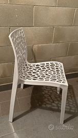 Set 6 sedie Gruyer Grandsoleil bianche