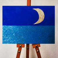 quadro su tela 70x50 cm notturno Marino 