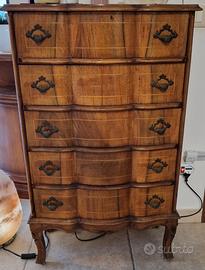 Settimino/Cassettiera mosso con intarsi barocco