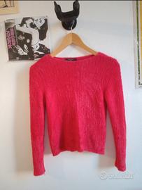 Maglione Peloso Rosso Piazza Italia Cozy
