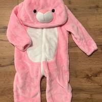 Vestito Carnevale Peluche Coniglietto rosa 6-9 mes