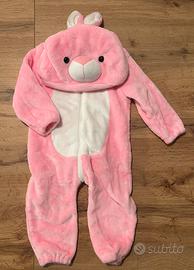 Vestito Carnevale Peluche Coniglietto rosa 6-9 mes