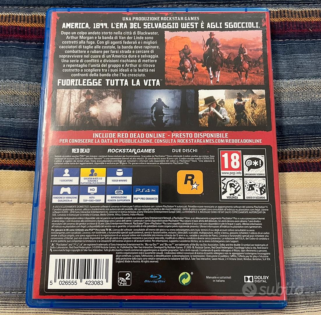 red dead redemption ps4/3 - Console e Videogiochi In vendita a Venezia