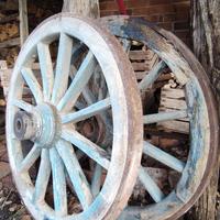 Ruote carro in legno e ferro