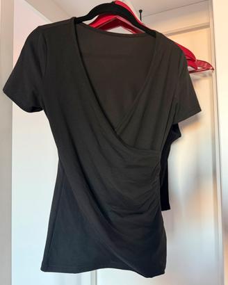 Maglia nera incrocio taglia S