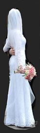 abito da sposa bianchissimo xs-s 