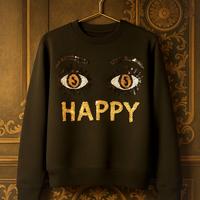 Felpa girocollo Nera e Oro con Paillettes ⭐ SHOP ⭐