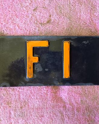 Targa auto  FIRENZE per uso collezionistico