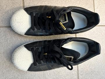 Superstar platform pelle nera