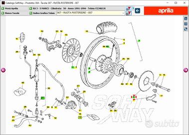 Corona Aprilia RX 50 3-5 marce AP8207054