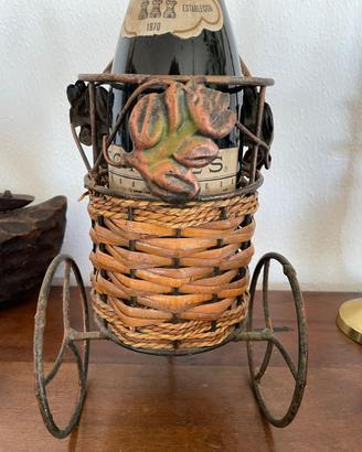 Porta bottiglie in ferro battuto