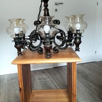 Lampadario in ferro battuto