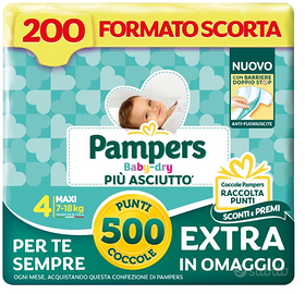 Pampers Baby Dry Maxi, Taglia 4 (7-18 kg), Formato