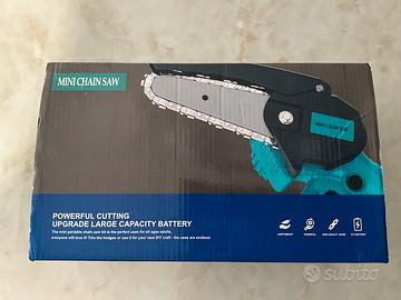 Mini Motosega 21V nuova sigillata potatura giardin