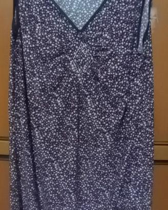Vestito smanicato fantasia taglia forte