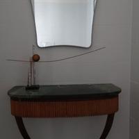 Consolle in legno e specchio - Anni '50