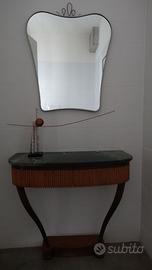 Consolle in legno e specchio - Anni '50