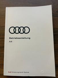 Libretto uso e manutenzione Audi A4 8W1012705AK