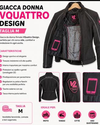 giacca donna moto completa di protezioni