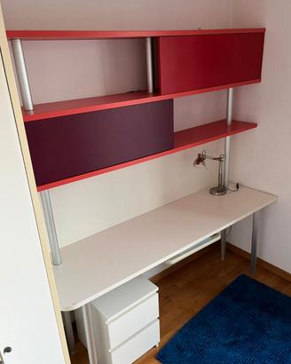 Scrivania con libreria in legno  TUMIDEI