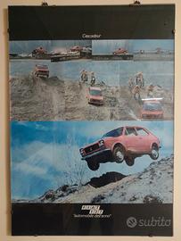POSTER FIAT 127 AUTOMOBILE DELL'ANNO 1972  RARO