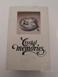 Fetta di torta con piatto e forchetta Swarovski