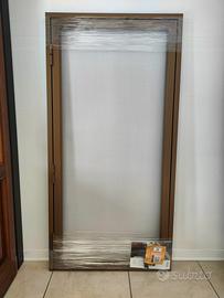 Zanzariera battente bronzo con rete in acciaio