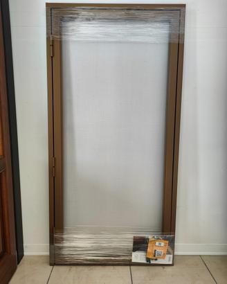 Zanzariera battente bronzo con rete in acciaio