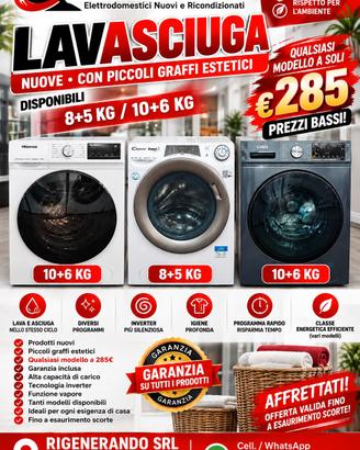 🧺 LAVASCIUGA NUOVE A PREZZI IMPERDIBILI!
