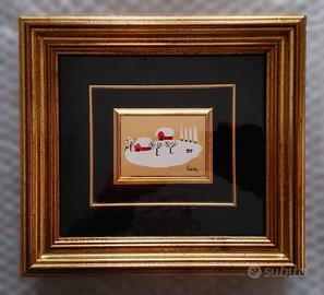 Quadro - Dipinto Tempera acrilica su foglia ORO.