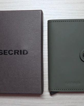 SECRID Portacarte nuovo pelle verde / nero,  RFID