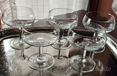 4 bicchieri pubblicitari Buton Rosso Antico