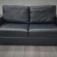 Divano due posti ikea ecopelle nero 180x88x80h