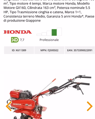 Motozappa Honda FJ500 SE