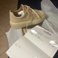 hogan H Stripes camoscio beige