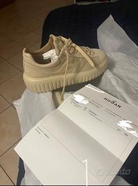hogan H Stripes camoscio beige