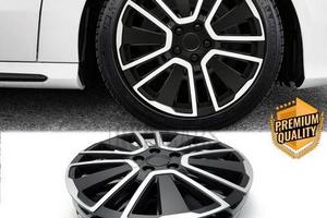 4 Copricerchi per FORD 15'' Pollici Silver e Nere