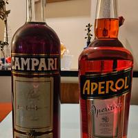 Bottiglie Campari e Aperol 3 lt.con scatola