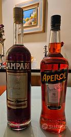 Bottiglie Campari e Aperol 3 lt.con scatola