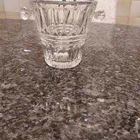 portaghiaccio in cristallo con pinza