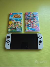 Nintendo Switch OLED + Zelda + Mario Kart + AC