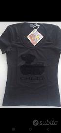 Gilli Via della Spiga t-shirt nera xs con papera