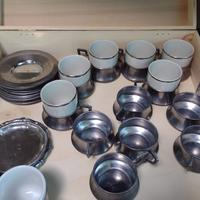 6 tazzine caffè peltro 