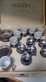 6 tazzine caffè peltro 