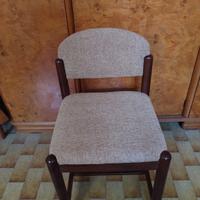 6 sedie legno e stoffa euro 60