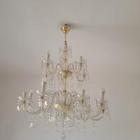 Lampadario con cristalli e pendenti Swarowski