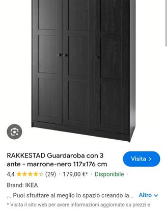 Ikea armadio un anta rakkestad